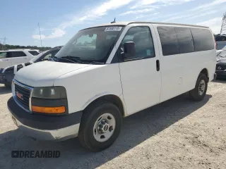 2014 GMC Savana z VIN 1GJZ7YFG1E1136539, wystawiony jako Copart lot #61500115 z przebiegiem Nie podano mil oraz Czysty tytuł • Clean title. Historia ofert i sprzedaży dostępna na DreamBid. Obrazek 1.