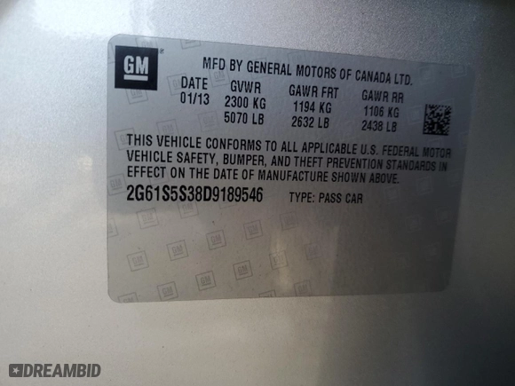 2013 Cadillac XTS Premium with VIN 2G61S5S38D9189546, listed as a Copart auction lot 86178814 with 87,068 mi miles and Salvage Title. Bid and sale history available at carsss.com. Image 12.