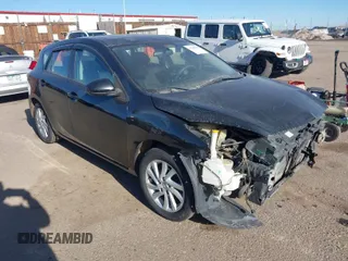 2012 Mazda Mazda3 i Touring with VIN JM1BL1L7XC1674640, listed as a IAAI auction lot 41508549 with 117,088 mi miles. Bid and sale history available at carsss.com. Image 1.