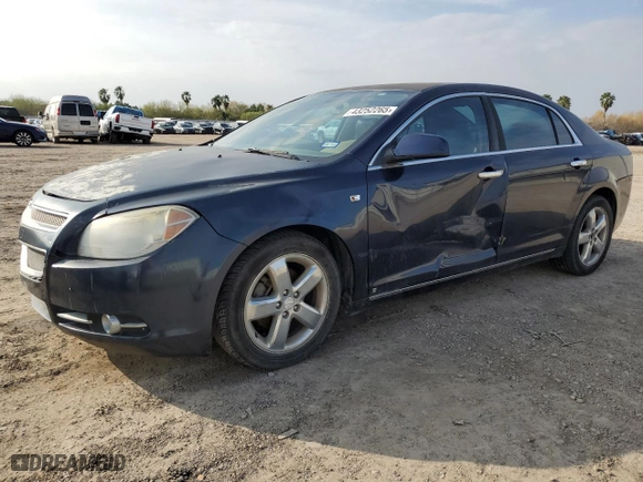 2008 Chevrolet Malibu LTZ with VIN 1G1ZK57B88F263893, listed as a Copart auction lot 43252265 with 138,539 mi miles and Salvage Title. Bid and sale history available at carsss.com. Image 1.