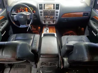 2009 Infiniti QX56 with VIN 5N3AA08DX9N902005, listed as a Copart auction lot 60665925 with 191,472 mi miles and Salvage title. Bid and sale history available at DreamBid. Image 8.