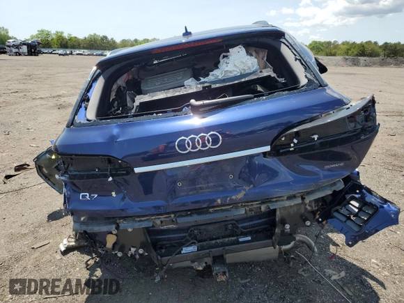 2023 Audi Q7 Premium Plus with VIN WA1LCBF79PD009300, listed as a Copart auction lot 59092955 with Not provided miles and Salvage title. Bid and sale history available at DreamBid. Image 6.