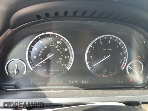 2013 BMW 7 Series 750i with VIN WBAYA8C5XDC996785, listed as a Copart auction lot 54854165 with 134,472 mi miles and Clean Title. Bid and sale history available at DreamBid. Image 9.