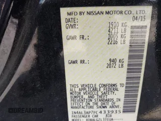 2015 Nissan Altima 2.5 S with VIN 1N4AL3AP7FC433935, listed as a IAAI auction lot 41932675 with 143,865 mi miles. Bid and sale history available at carsss.com. Image 9.