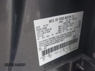 2023 Ford Mustang Mach-E Premium с VIN 3FMTK3SU9PMA70821, выставлен на аукционе IAAI как лот 42424158 с пробегом Не указан миль и . История ставок и продаж доступна на DreamBid. Изображение 9.