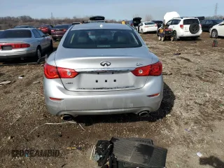 2017 Infiniti Q50 2.0t with VIN JN1CV7AR8HM682427, listed as a Copart auction lot 48676675 with 56,318 mi miles and Salvage Title. Bid and sale history available at carsss.com. Image 6.