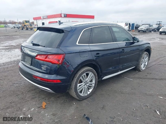 2018 Audi Q5 Premium Plus with VIN WA1BNAFYXJ2092411, listed as a IAAI auction lot 41051336 with 54,595 mi miles. Bid and sale history available at carsss.com. Image 4.