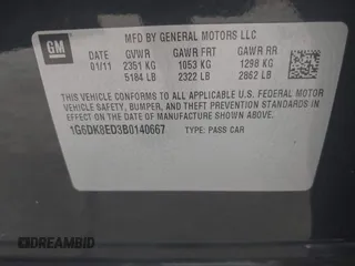 2011 Cadillac CTS with VIN 1G6DK8ED3B0140667, listed as a IAAI auction lot 41525505 with 145,837 mi miles and . Bid and sale history available at DreamBid. Image 9.