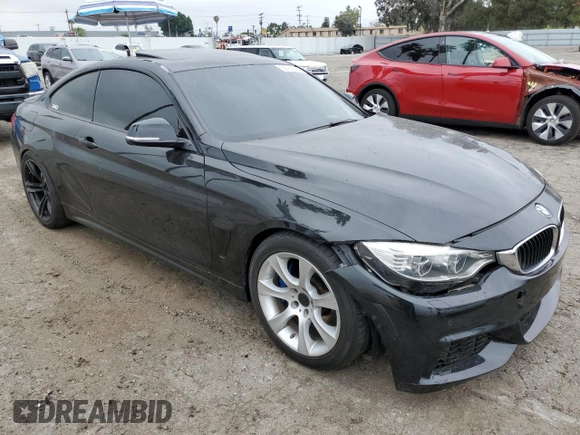 2014 BMW 4 Series 435i with VIN WBA3R1C58EK192065, listed as a Copart auction lot 55783635 with Not provided miles and Salvage title. Bid and sale history available at DreamBid. Image 4.