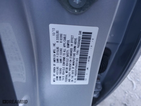 2014 Honda Accord Sedan Sport with VIN 1HGCR2F53EA051805, listed as a Copart auction lot 87460784 with 167,082 mi miles and Non Repairable. Bid and sale history available at carsss.com. Image 13.