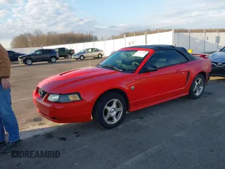 2004 Ford Mustang Deluxe with VIN 1FAFP44644F221637, listed as a IAAI auction lot 41625384 with 123,424 mi miles. Bid and sale history available at carsss.com. Image 2.