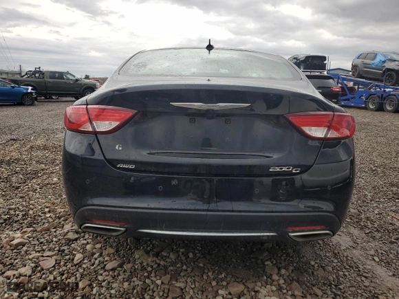 2015 Chrysler 200 C with VIN 1C3CCCEGXFN589313, listed as a Copart auction lot 51570985 with 114,498 mi miles and Salvage Title. Bid and sale history available at carsss.com. Image 6.