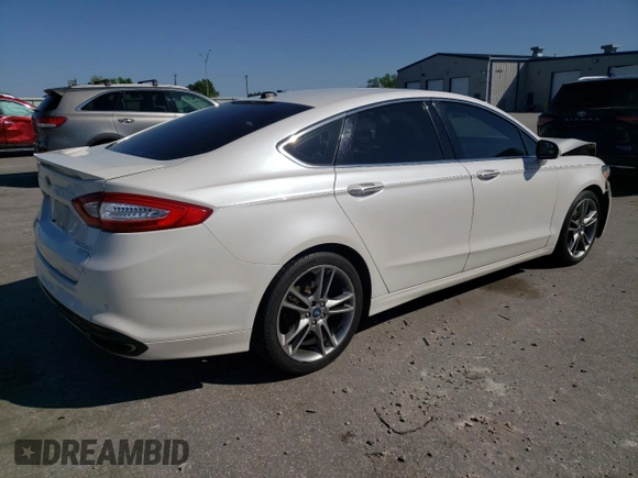 2013 Ford Fusion Titanium with VIN 3FA6P0K95DR354786, listed as a Copart auction lot 52422145 with 195,189 mi miles and Salvage Title. Bid and sale history available at DreamBid. Image 3.