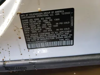 2023 Volkswagen Atlas SE с VIN 1V2LC2CA5PC212341, выставлен на аукционе Copart как лот 48790405 с пробегом 47 757 миль миль и Списание • Salvage title. История ставок и продаж доступна на DreamBid. Изображение 13.