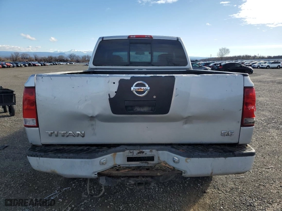 2008 Nissan Titan XE with VIN 1N6AA06C08N336374, listed as a Copart auction lot 43240865 with NaN miles and Salvage Title. Bid and sale history available at carsss.com. Image 6.