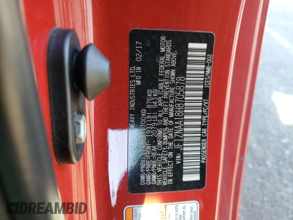 2017 Toyota 86 with VIN JF1ZNAA18H8705878, listed as a Copart auction lot 86106024 with 68,952 mi miles and Salvage Title. Bid and sale history available at carsss.com. Image 13.