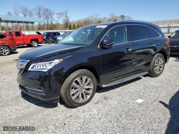 2014 Acura MDX Tech Pkg with VIN 5FRYD4H40EB013800, listed as a Copart auction lot 49662435 with 96,820 mi miles and Salvage Title. Bid and sale history available at carsss.com. Image 1.