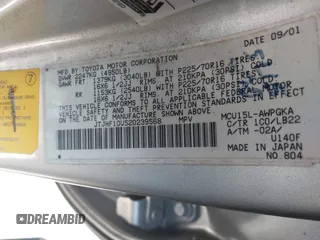 2002 Lexus RX 300 with VIN JTJHF10U520239568, listed as a IAAI auction lot 42179659 with 214,348 mi miles and . Bid and sale history available at DreamBid. Image 9.