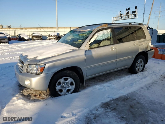 2007 Toyota Highlander with VIN JTEHD21A270048597, listed as a Copart auction lot 87587725 with 97,815 mi miles and Salvage Title. Bid and sale history available at carsss.com. Image 1.