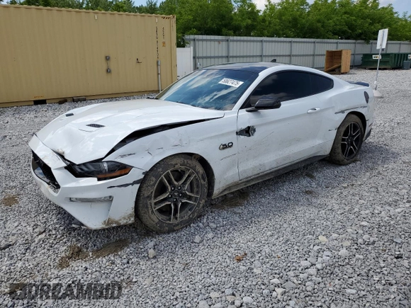 2022 Ford Mustang GT with VIN 1FA6P8CF3N5141701, listed as a Copart auction lot 58627475 with 45,348 mi miles and Salvage title. Bid and sale history available at DreamBid. Image 1.