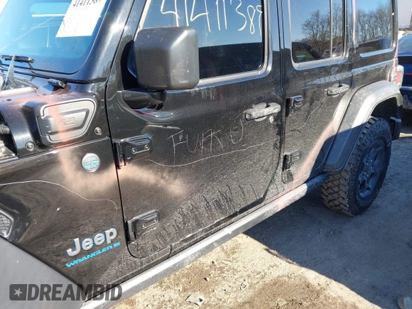 2023 Jeep Wrangler с VIN 1C4JJXN67PW621024, выставлен на аукционе IAAI как лот 41411389 с пробегом 21 306 миль миль и . История ставок и продаж доступна на DreamBid. Изображение 6.