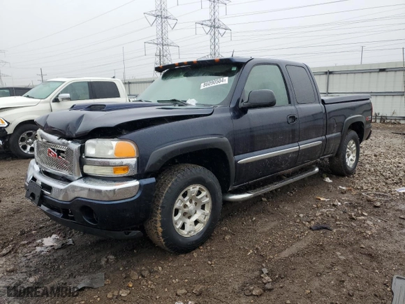 2005 GMC Sierra 1500 SLE with VIN 1GTEK19B95E209578, listed as a Copart auction lot 86090504 with 258,287 mi miles and Salvage Title. Bid and sale history available at carsss.com. Image 1.
