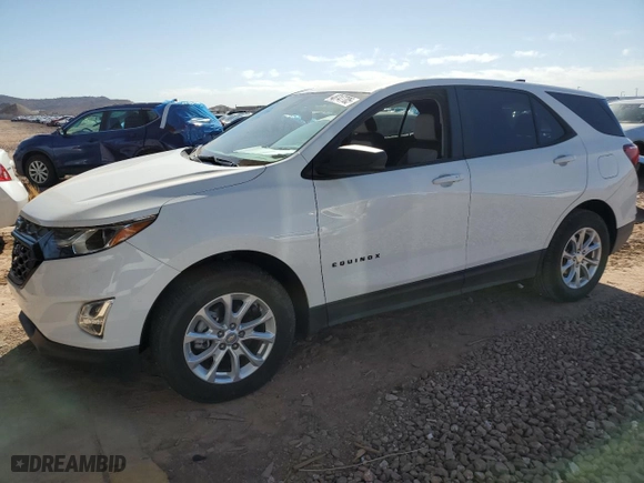 2020 Chevrolet Equinox LS with VIN 3GNAXHEV5LS530102, listed as a Copart auction lot 48747705 with 22,737 mi miles and Salvage Title. Bid and sale history available at carsss.com. Image 1.