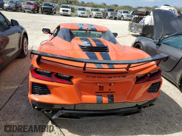 2020 Chevrolet Corvette 3LT with VIN 1G1Y83D40L5111321, listed as a Copart auction lot 77234354 with 0 mi miles and Salvage Title. Bid and sale history available at carsss.com. Image 6.