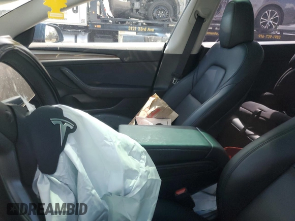 2023 Tesla Model 3 with VIN 5YJ3E1EA8PF626090, listed as a Copart auction lot 56892915 with Not provided miles and Salvage title. Bid and sale history available at DreamBid. Image 7.