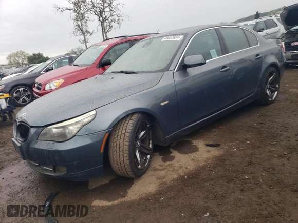 2008 BMW 5 Series 550i with VIN WBANW53508CT34559, listed as a Copart auction lot 49057624 with 119,058 mi miles and Salvage Title. Bid and sale history available at carsss.com. Image 1.