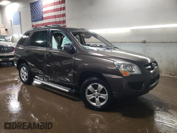 2009 Kia Sportage LX with VIN KNDJF724997571437, listed as a Copart auction lot 51460335 with 161,468 mi miles and Salvage Title. Bid and sale history available at carsss.com. Image 4.