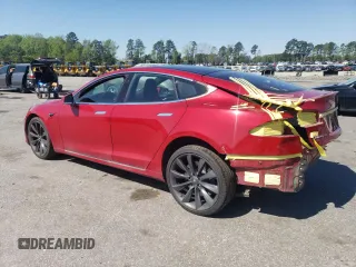 2017 Tesla Model S 100D with VIN 5YJSA1E24HF213343, listed as a Copart auction lot 52175575 with 72,502 mi miles and Salvage Title. Bid and sale history available at DreamBid. Image 2.