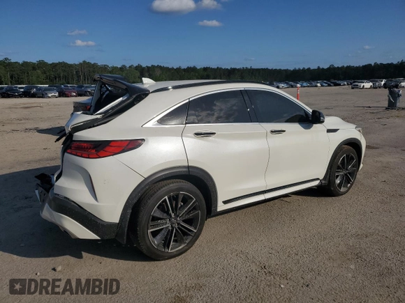 2022 Infiniti QX55 Sensory with VIN 3PCAJ5L3XNF104167, listed as a Copart auction lot 54760535 with Not provided miles and Salvage title. Bid and sale history available at DreamBid. Image 3.