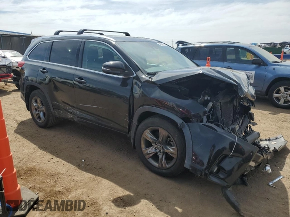 2017 Toyota Highlander Limited with VIN 5TDDZRFH2HS397633, listed as a Copart auction lot 54334855 with 69,825 mi miles and Salvage title. Bid and sale history available at DreamBid. Image 4.
