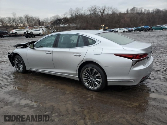 2019 Lexus LS with VIN JTHC51FF1K5007446, listed as a Copart auction lot 47107995 with 9,653 mi miles and Salvage Title. Bid and sale history available at carsss.com. Image 2.