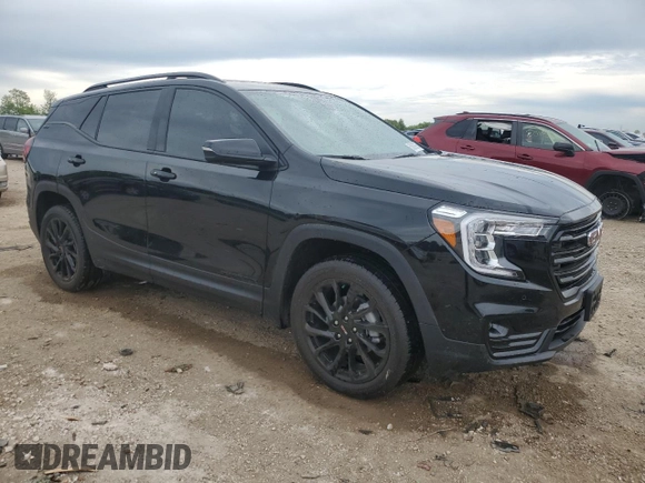 2024 GMC Terrain SLT with VIN 3GKALVEG1RL379965, listed as a Copart auction lot 58389365 with 10,555 mi miles and Salvage title. Bid and sale history available at DreamBid. Image 4.