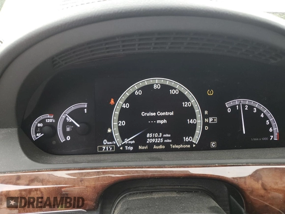 2010 Mercedes-Benz S 550 with VIN WDDNG7BB6AA332065, listed as a Copart auction lot 55071685 with 209,325 mi miles and Salvage Title. Bid and sale history available at DreamBid. Image 9.