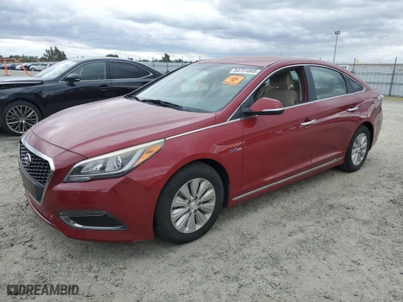 2016 Hyundai Sonata Hybrid SE with VIN KMHE24L19GA011686, listed as a Copart auction lot 54731005 with 0 mi miles and Clean Title. Bid and sale history available at carsss.com. Image 1.