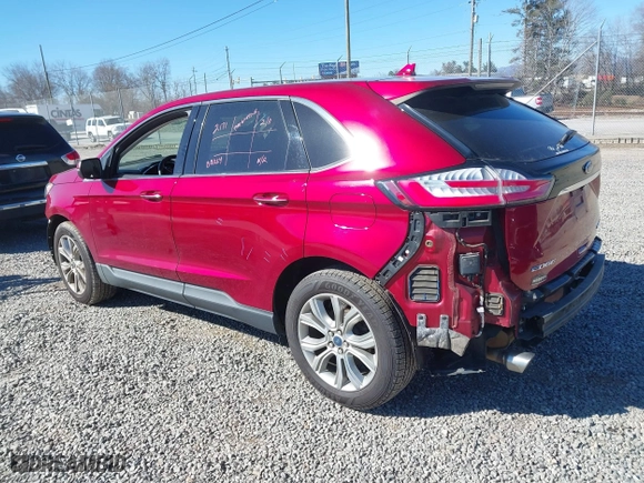 2019 Ford Edge Titanium with VIN 2FMPK3K99KBB34346, listed as a IAAI auction lot 41639398 with 87,065 mi miles. Bid and sale history available at carsss.com. Image 3.