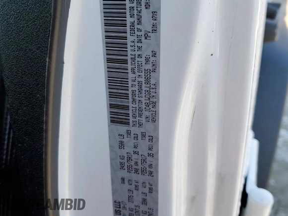 2018 Jeep Wrangler JK Unlimited Sport with VIN 1C4BJWDG8JL806555, listed as a Copart auction lot 87868855 with 57,150 mi miles and Salvage Title. Bid and sale history available at carsss.com. Image 13.
