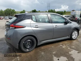 2024 Nissan LEAF S with VIN 1N4AZ1BV5RC555956, listed as a Copart auction lot 60755845 with 9,587 mi miles and Salvage title. Bid and sale history available at DreamBid. Image 3.