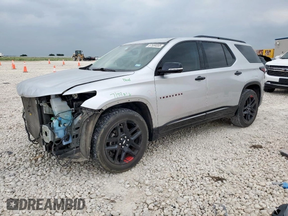 2019 Chevrolet Traverse Premier with VIN 1GNERKKW4KJ298050, listed as a Copart auction lot 57559355 with 54,521 mi miles and Salvage title. Bid and sale history available at DreamBid. Image 1.