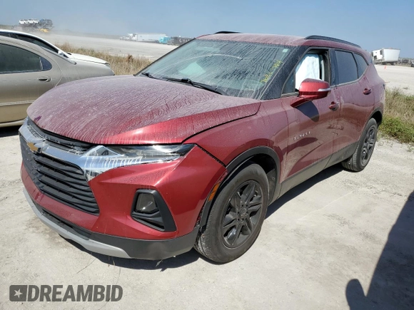 2020 Chevrolet Blazer LT with VIN 3GNKBDRSXLS653664, listed as a Copart auction lot 76227784 with Not provided miles and Salvage title. Bid and sale history available at DreamBid. Image 1.