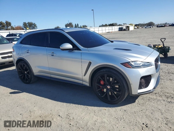 2019 Jaguar F-Pace SVR with VIN SADCZ2EE6KA603989, listed as a Copart auction lot 78444274 with 51,398 mi miles and Salvage title. Bid and sale history available at DreamBid. Image 4.