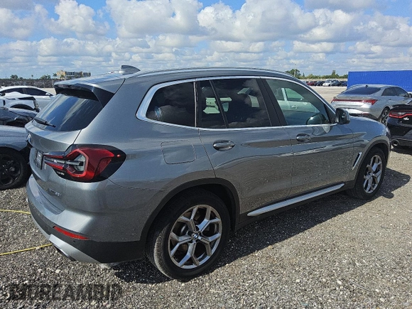 2023 BMW X3 sDrive30i with VIN 5UX43DP03P9S25216, listed as a Copart auction lot 56060045 with 31,303 mi miles and Clean Title. Bid and sale history available at DreamBid. Image 3.