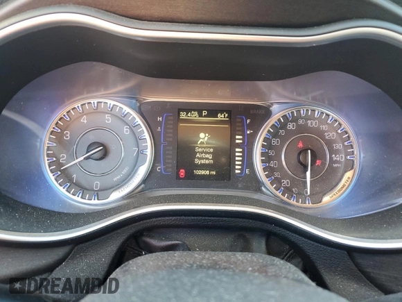 2016 Chrysler 200 LX with VIN 1C3CCCFB3GN195477, listed as a Copart auction lot 81224444 with 102,906 mi miles and Salvage Title. Bid and sale history available at carsss.com. Image 9.