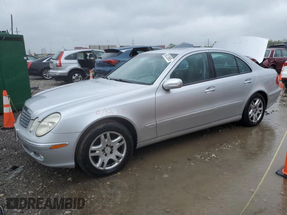 2003 Mercedes-Benz E 320 with VIN WDBUF65J13A207806, listed as a Copart auction lot 55313995 with 146,275 mi miles and Salvage Title. Bid and sale history available at DreamBid. Image 1.