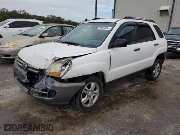 2005 Kia Sportage LX with VIN KNDJF723557078730, listed as a Copart auction lot 79823504 with 166,509 mi miles and Salvage Title. Bid and sale history available at carsss.com. Image 1.