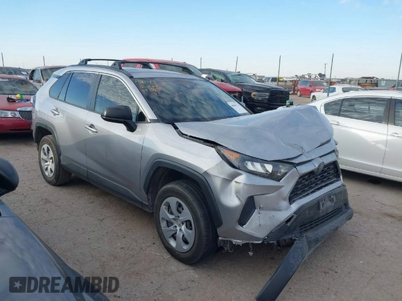 2020 Toyota RAV4 LE with VIN JTMH1RFV4LD044166, listed as a IAAI auction lot 40566121 with 55,856 mi miles. Bid and sale history available at carsss.com. Image 1.
