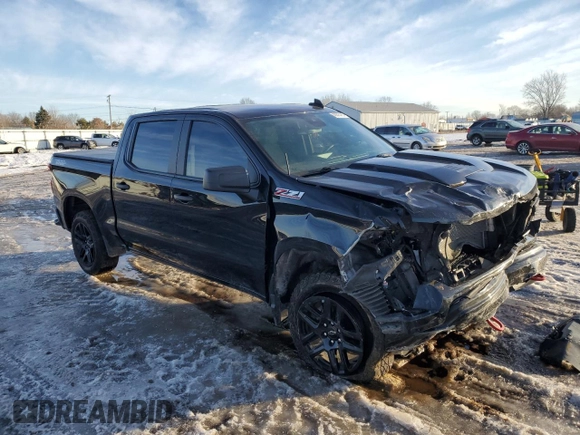 2022 Chevrolet Silverado 1500 Custom Trail Boss with VIN 3GCPDCED9NG629033, listed as a Copart auction lot 42875165 with 42,537 mi miles and Salvage Title. Bid and sale history available at DreamBid. Image 4.
